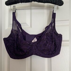 Victoria's Secret Unlined Demi Bra 40DD Deep Purple